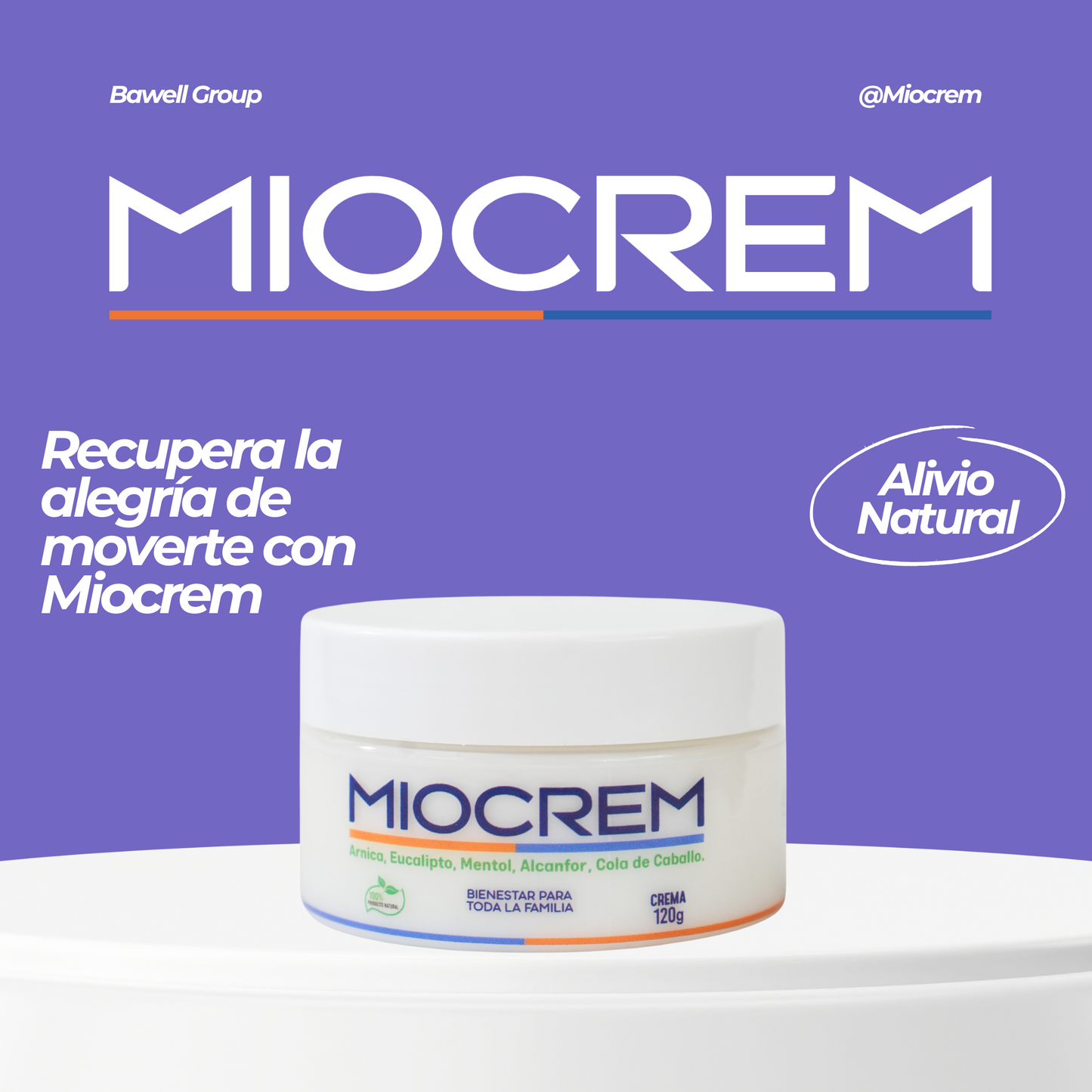 2. Miocrem 60 g – Crema Natural Analgésica y Antiinflamatoria para Alivio Muscular