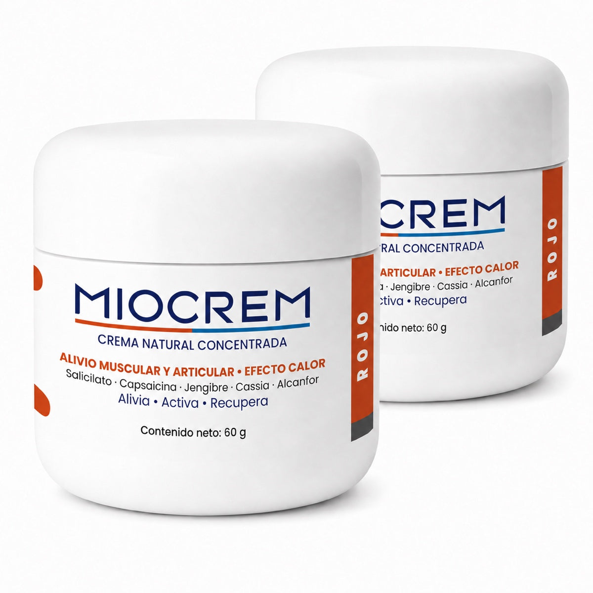 Pack x2 Miocrem Rojo 60 g – Alivio muscular y articular con efecto calor