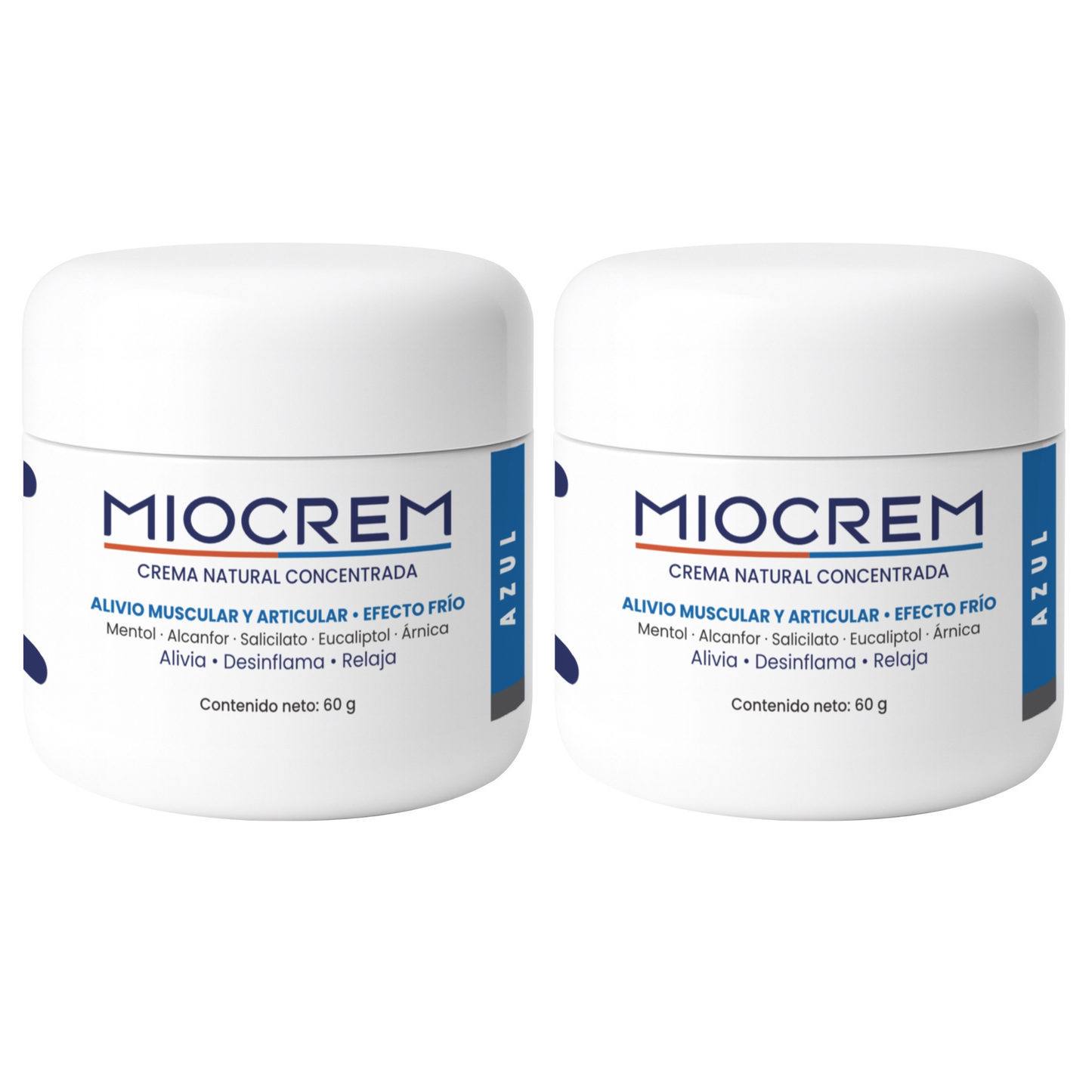 Pack x2 Miocrem Azul – Alivio del dolor muscular y articular con efecto frío