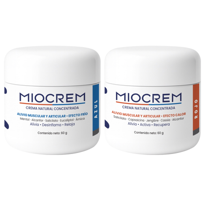 Pack Miocrem Azul + Rojo 60 g – Frío y calor terapéutico